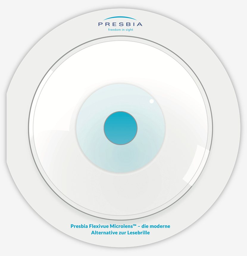 Titelseite der Patientenbroschüre für die Presbia Flexivue Microlens™