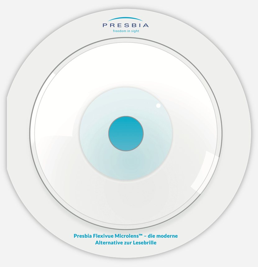 Titelseite der Patientenbroschüre für die Presbia Flexivue Microlens™